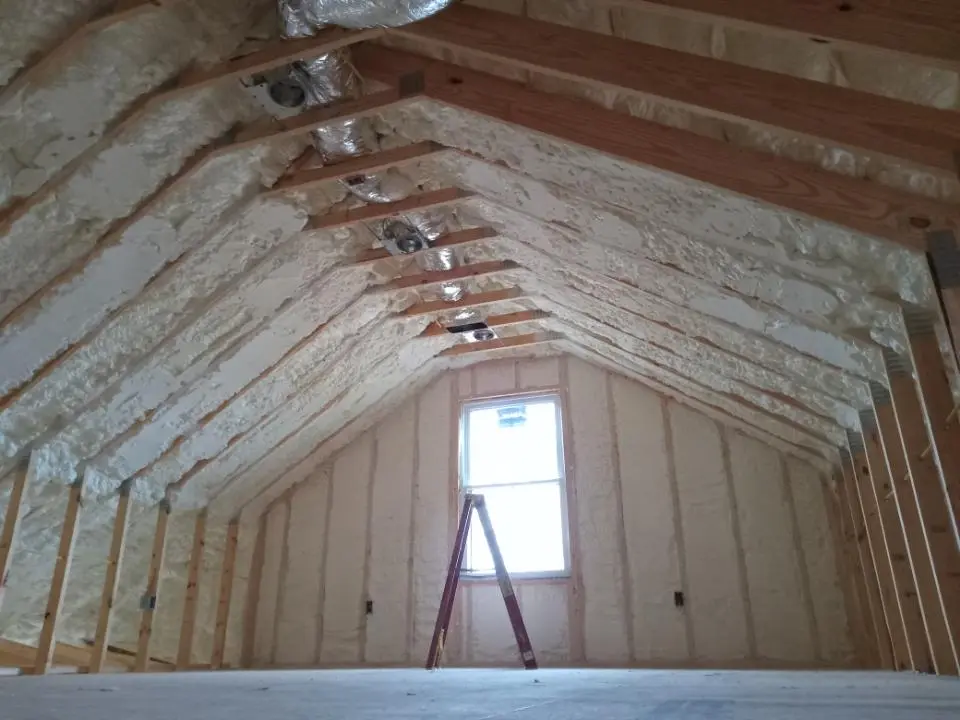 Spray foam roofing application for Crawl Space Insulation project in Bossier City